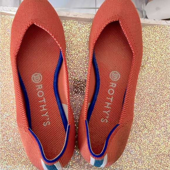 Rothy’s persimmon marine heel stripe flat women’s size 7.5 - Picture 4 of 7